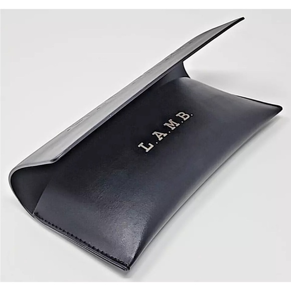 ✨L.A.M.B. Magnetic Black Leather Eyeglass Sunglass Case Semi-Hard - Picture 3 of 9